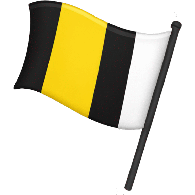 black yellow white flag emoji