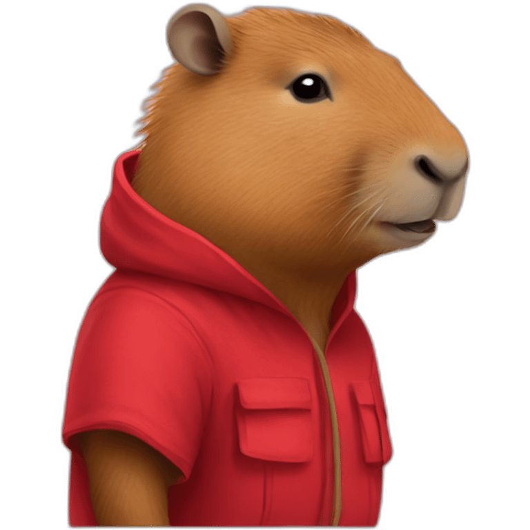 capybara with red clothes emoji