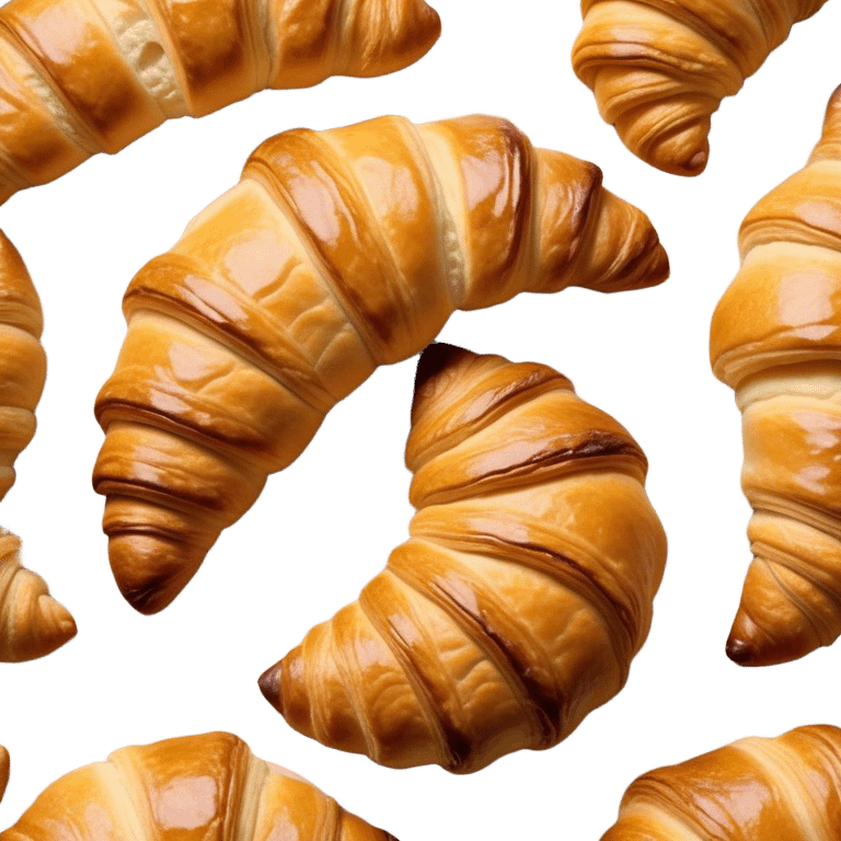 Cinematic Realistic Rustic French Croissant Pastry Emoji, depicted as a flaky, buttery crescent with delicate, layered textures and a slight, intentional char along the edges that imparts a rustic, artisanal charm. The golden, crispy exterior shows a hint of burnt nuance, rendered with warm, inviting lighting and exquisite detail to capture its time-honored, imperfect perfection. emoji