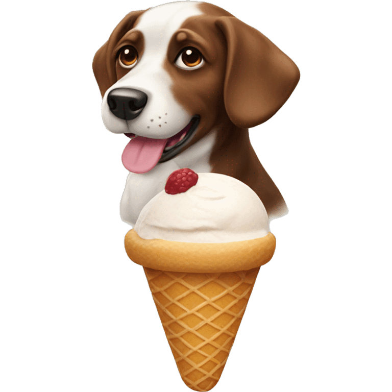 Icecream dog emoji