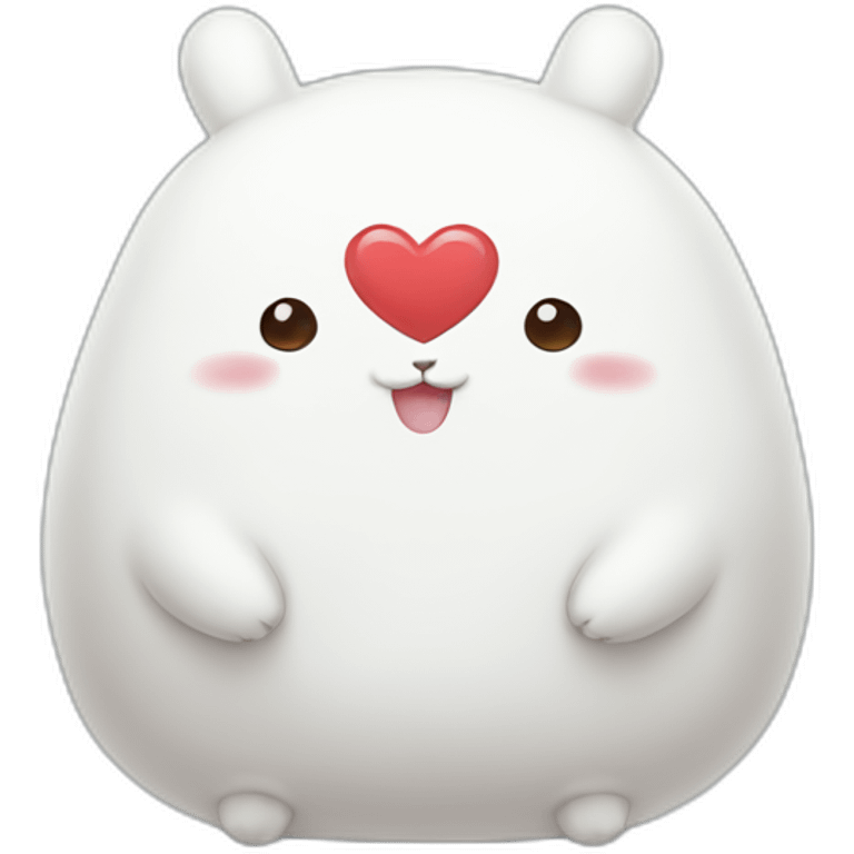 Molang with heart emoji