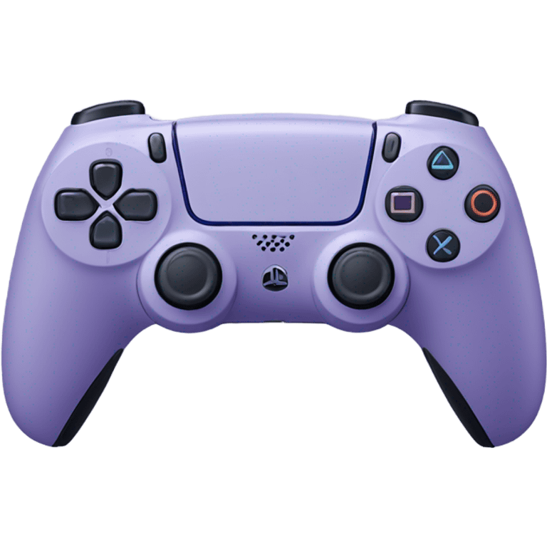 Entire PlayStation 5 wireless controller in the color lavender purple emoji