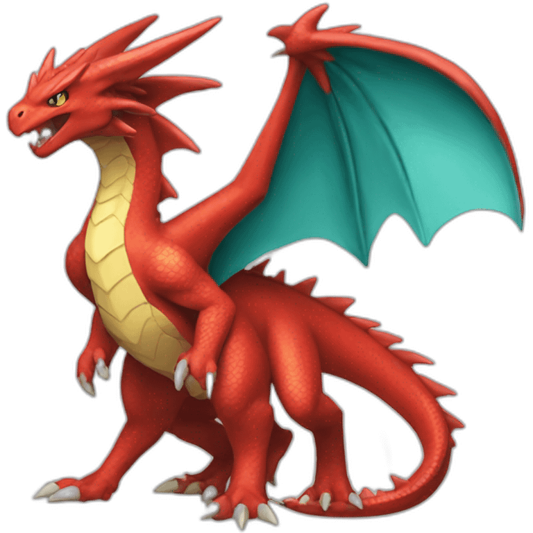 red Dragon Pokemon Mega evolution emoji