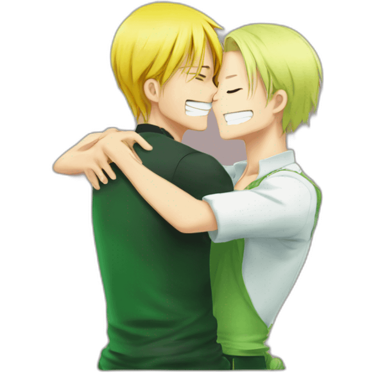 sanji embrace zoro emoji