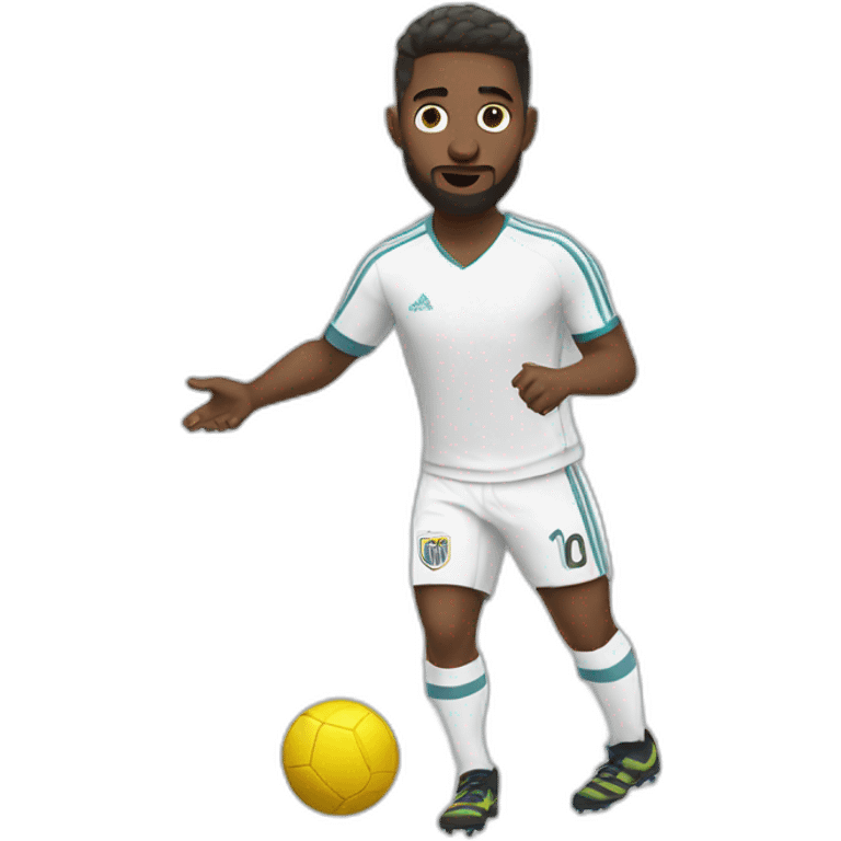 White Footballer juggling  emoji