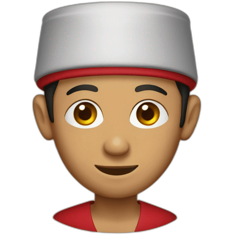 Moroccan wearing fez hat emoji