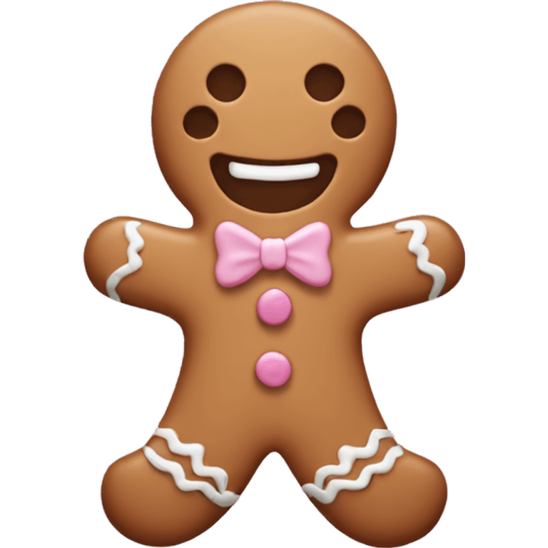 Pastel gingerbread man emoji