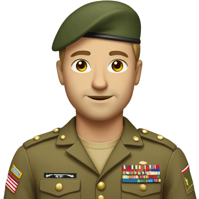 Caucasian man in OCP Military uniform  emoji