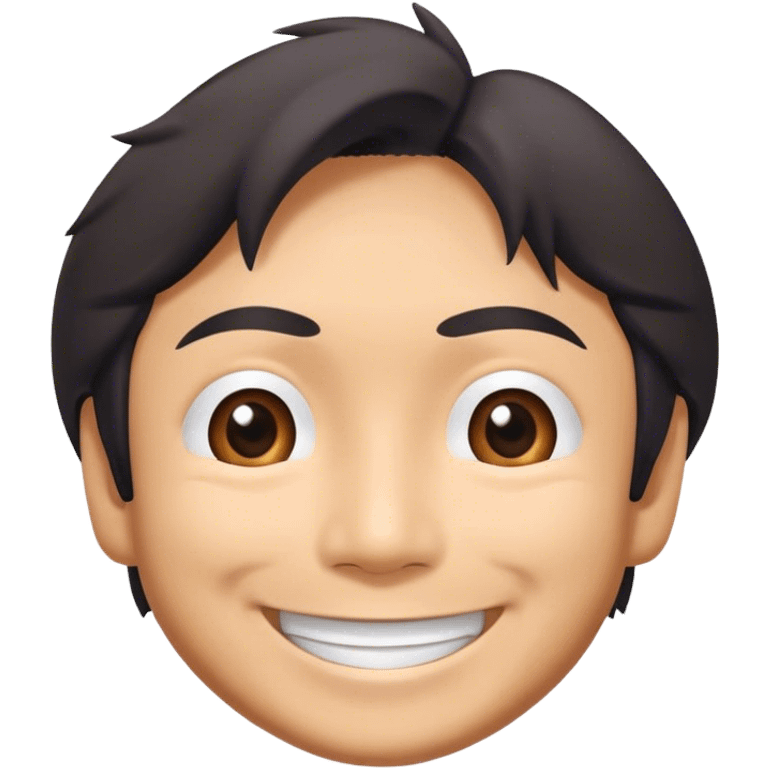 ​Cinematic Realistic Portrait of a Smiling Shigeru Miyamoto, depicted with warm, approachable features, showing a giant smile with expressive eyes, set against a subtle backdrop, inviting lighting that captures his innovative spirit emoji