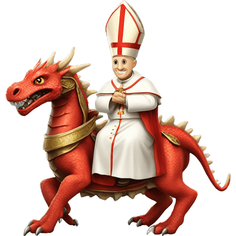 Pope on dragon emoji