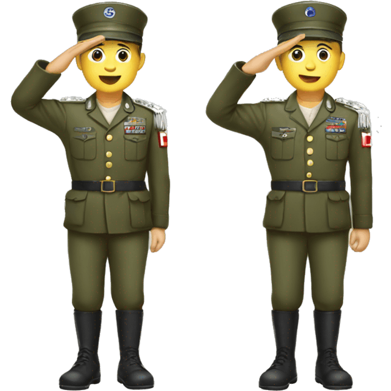 South Korean troops saluting emoji