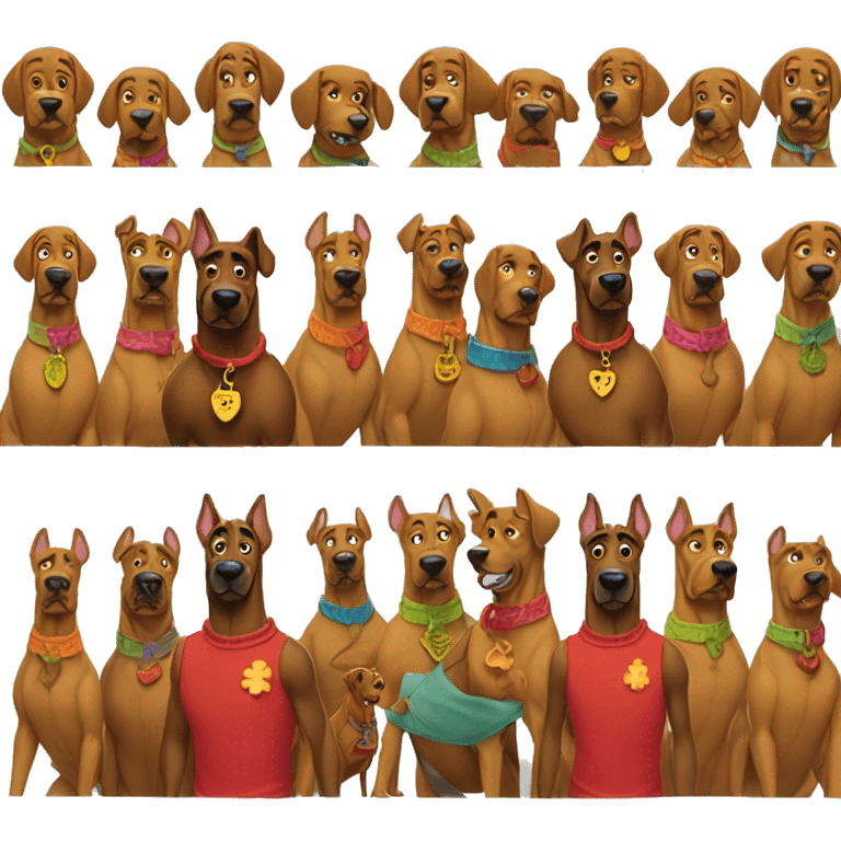 scooby doo with red coller emoji