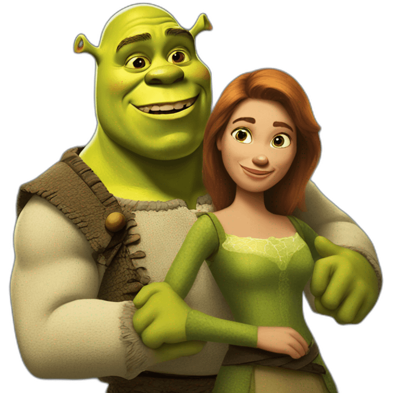 Shrek whith Fiona emoji