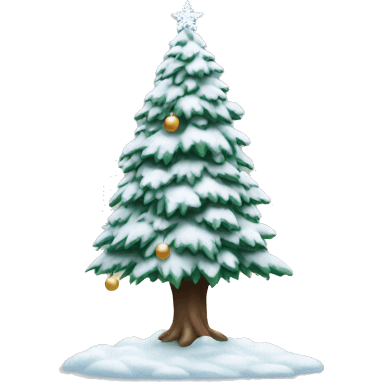 Snowy Christmas tree  emoji