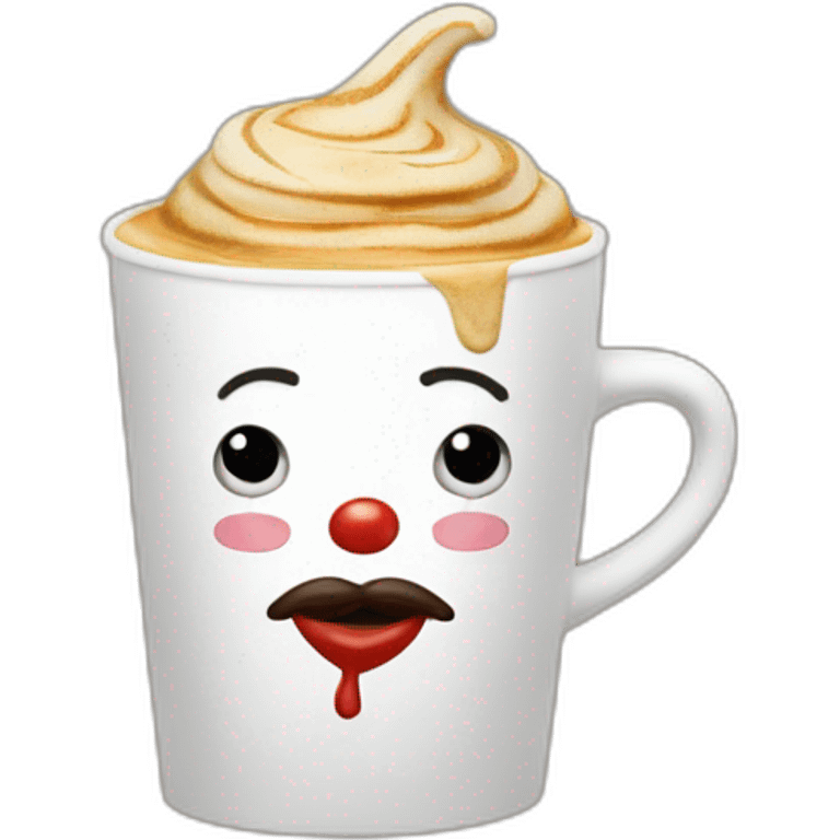 Papaplatte with clowns hair and nose emoji