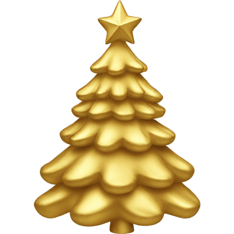 Gold Christmas tree emoji