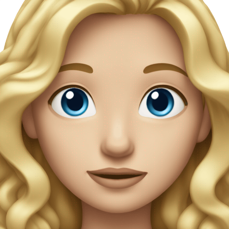 Girl with wavy blonde hair and blue eyes slapping her face emoji