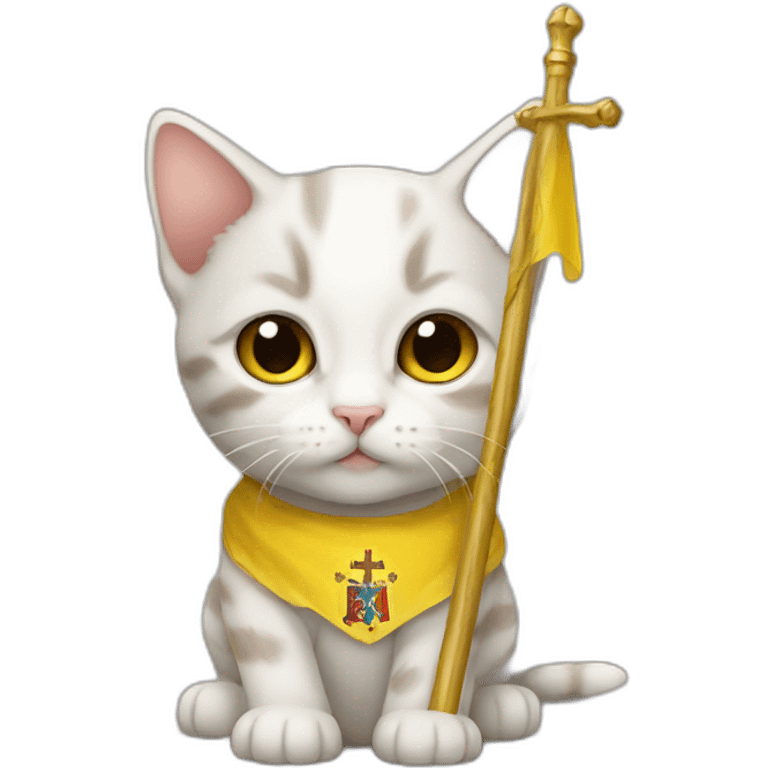 Kitten Vatican flag emoji