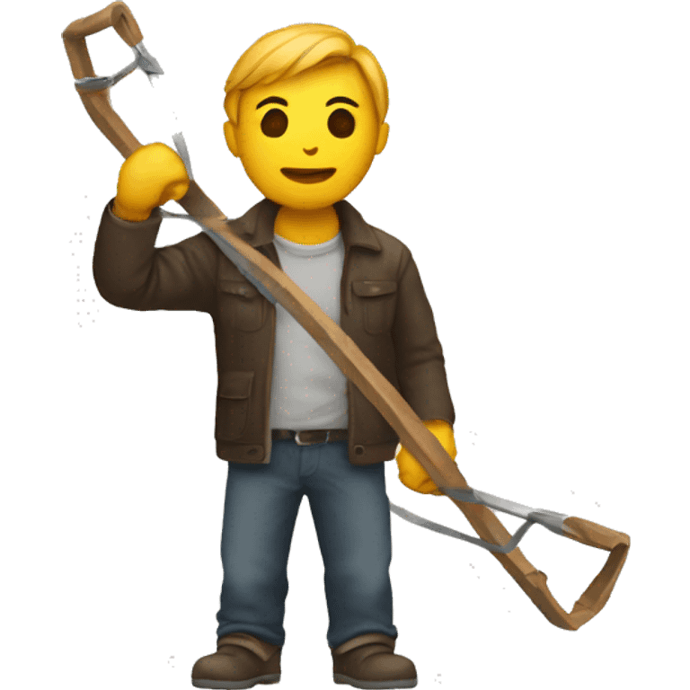 person with slingshot emoji