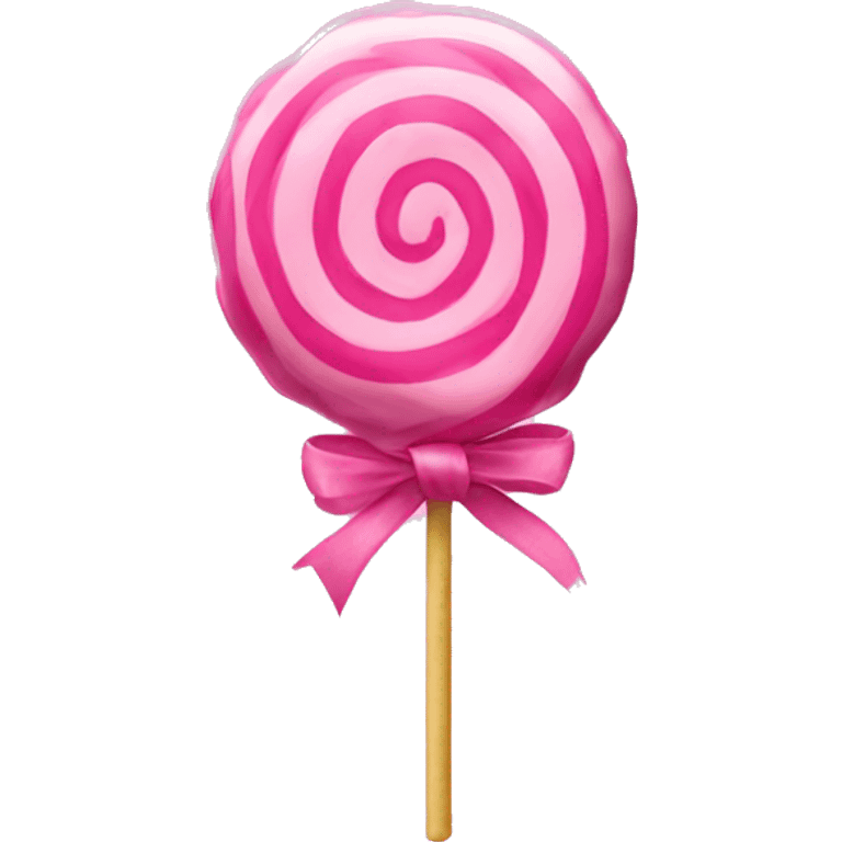 pink lollipop with ribbon  emoji