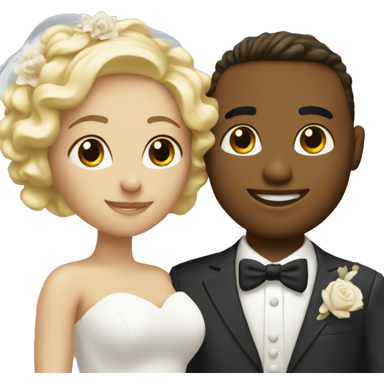 wedding couple in love blonde  emoji