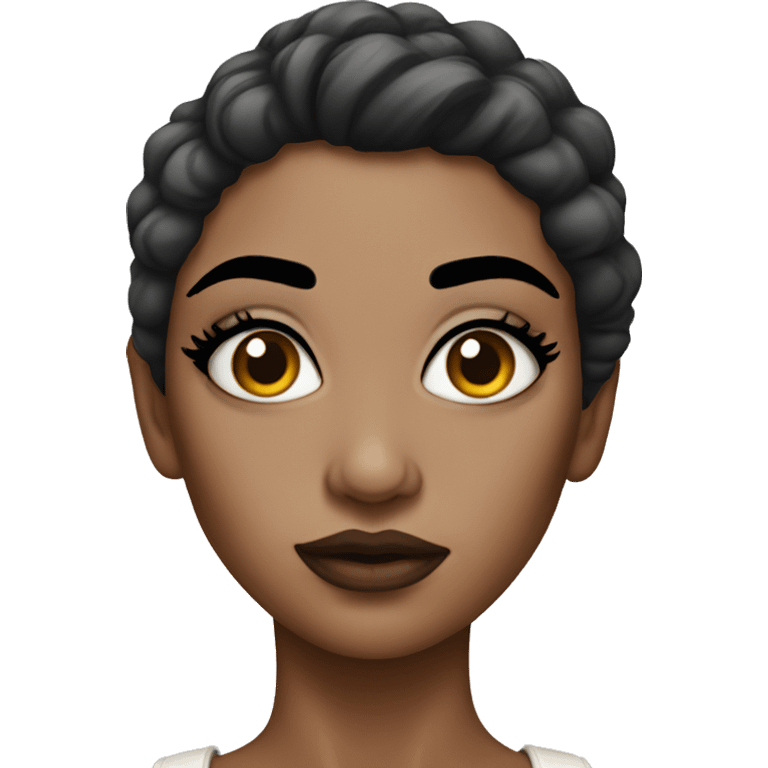 Woman with heavy makeup emoji