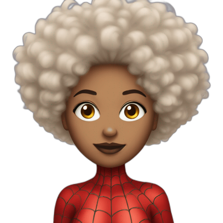 spider-woman Jessica Drew afro hair emoji