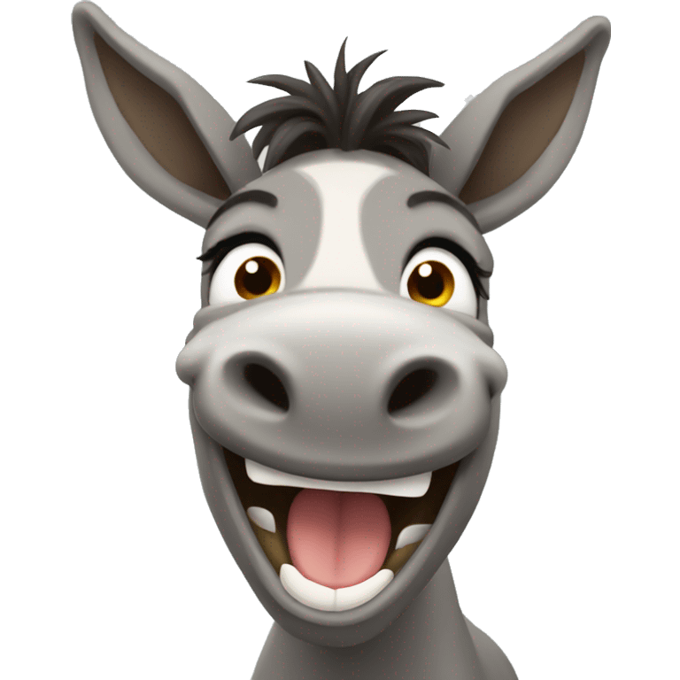 Donkey laughing emoji