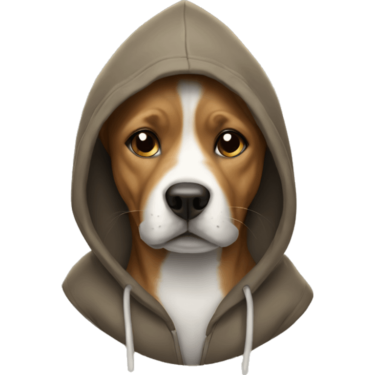 Dog wearing a hoodie emoji