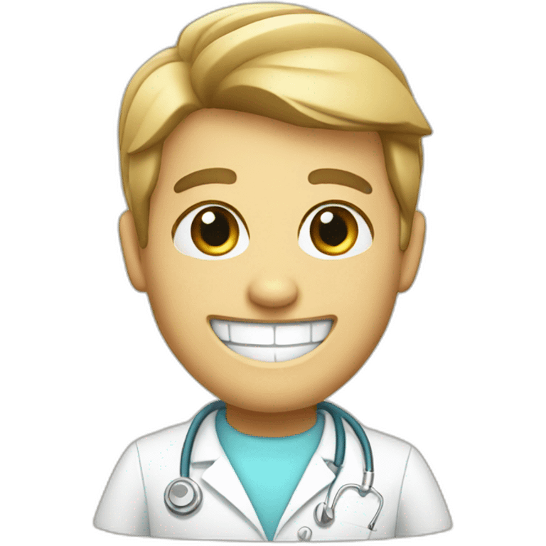 a smiling dentist emoji