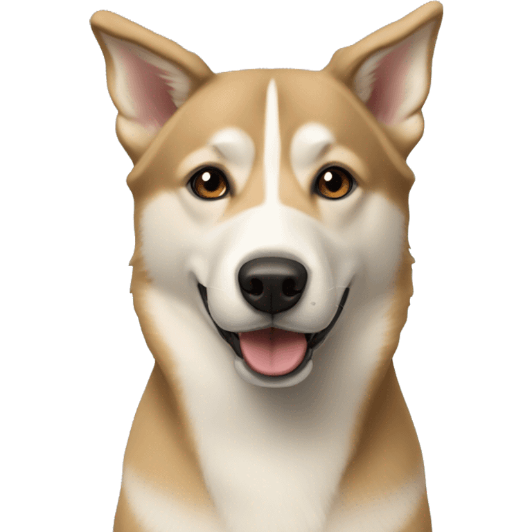 Tan Carolina dug husky mix emoji