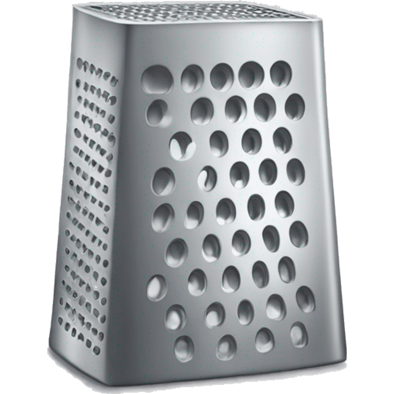 An emoji of a grater, typically used for shredding or grating food like cheese or vegetables, with a rectangular shape and small holes on its surface emoji