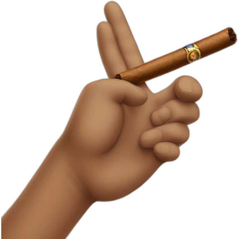 hand and cigar emoji