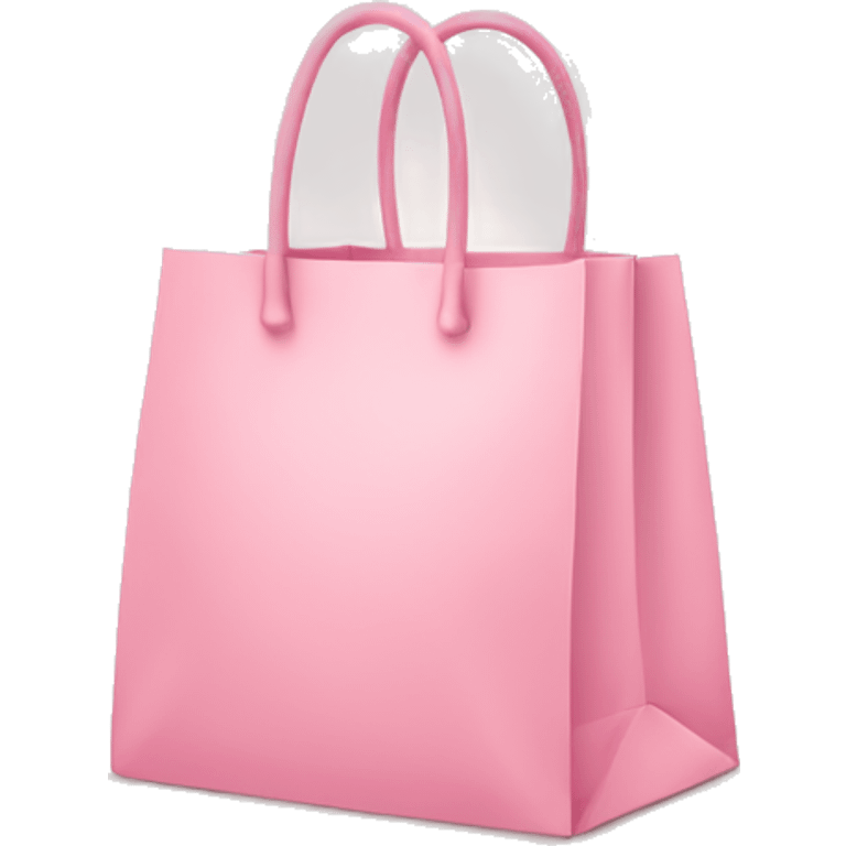 light pink shopping bag with bow emoji