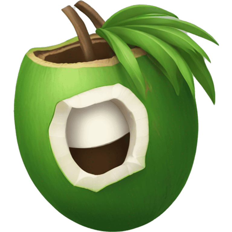 Green coconut emoji