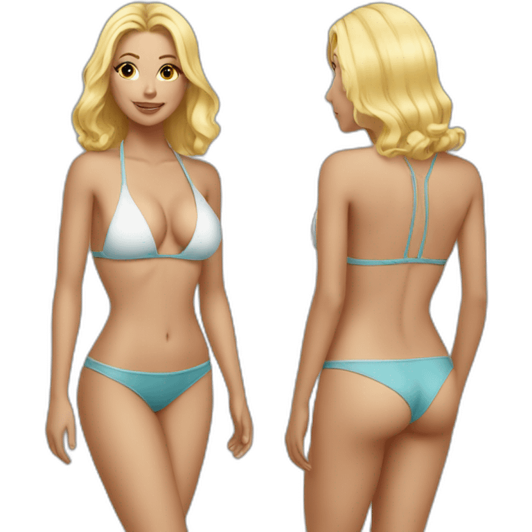 sexy blonde in swimsuit emoji