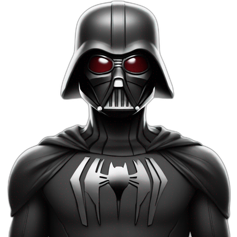 Dark vador sur spider man blanc emoji