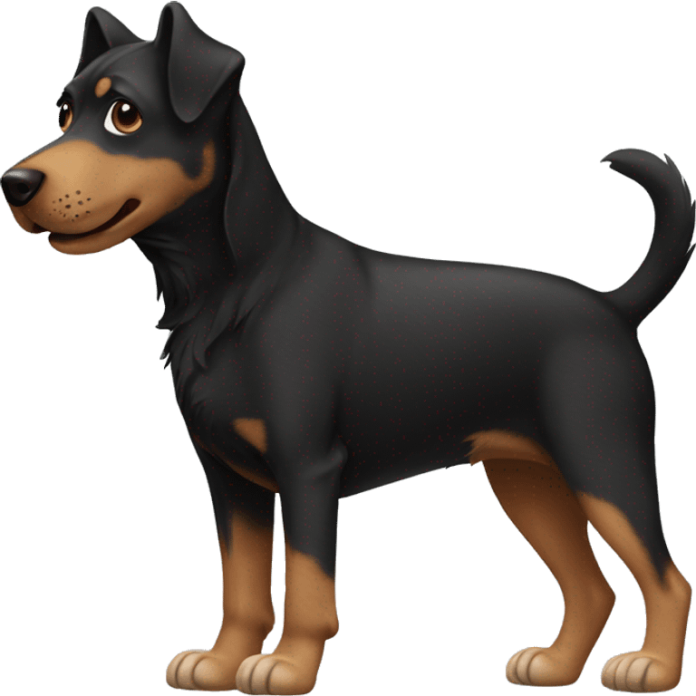 Black and brown dog with one sock foot  emoji