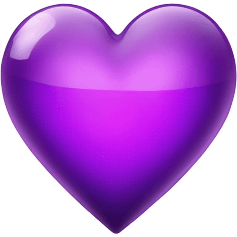 Shiny glass violet heart  emoji