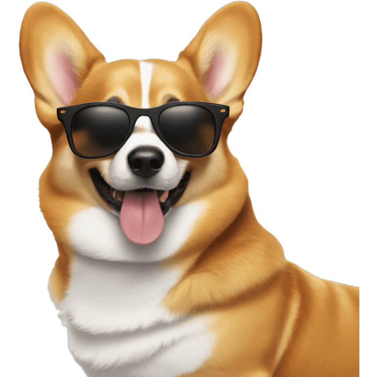 Corgi wearing sunglasses  emoji