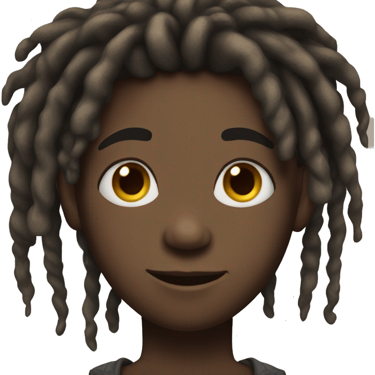 black boy with dreads emoji