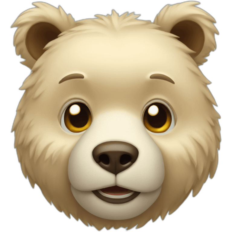 Smart bear emoji