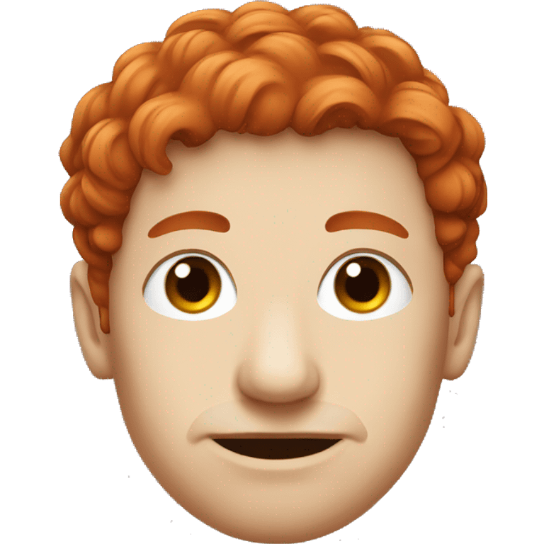 Red haired portrait with mole emoji