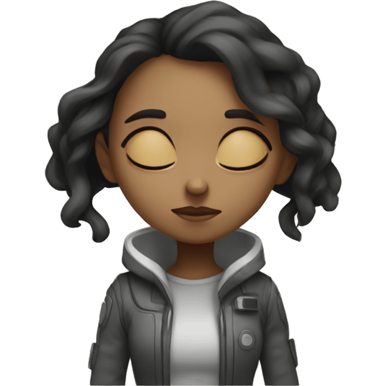 Sleepy sci-fi girl emoji