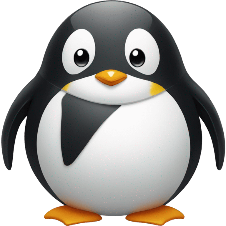 Penguin with a huge belly emoji