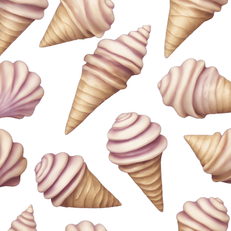 Lilac cone shaped sea shell emoji