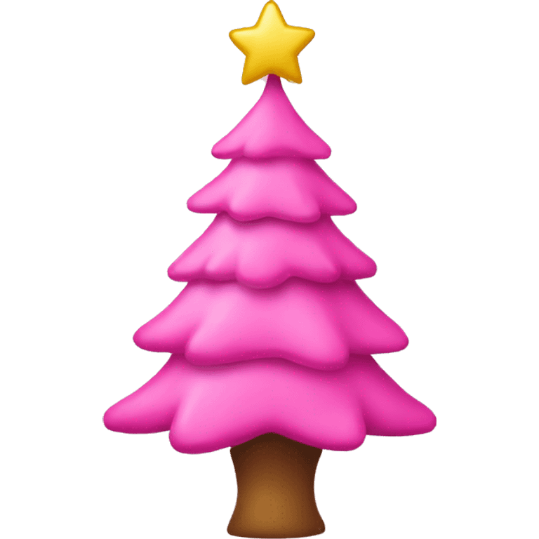 Pink Christmas tree  emoji