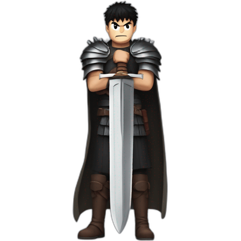 angry berserk guts carrying a huge sword on his shoulder emoji