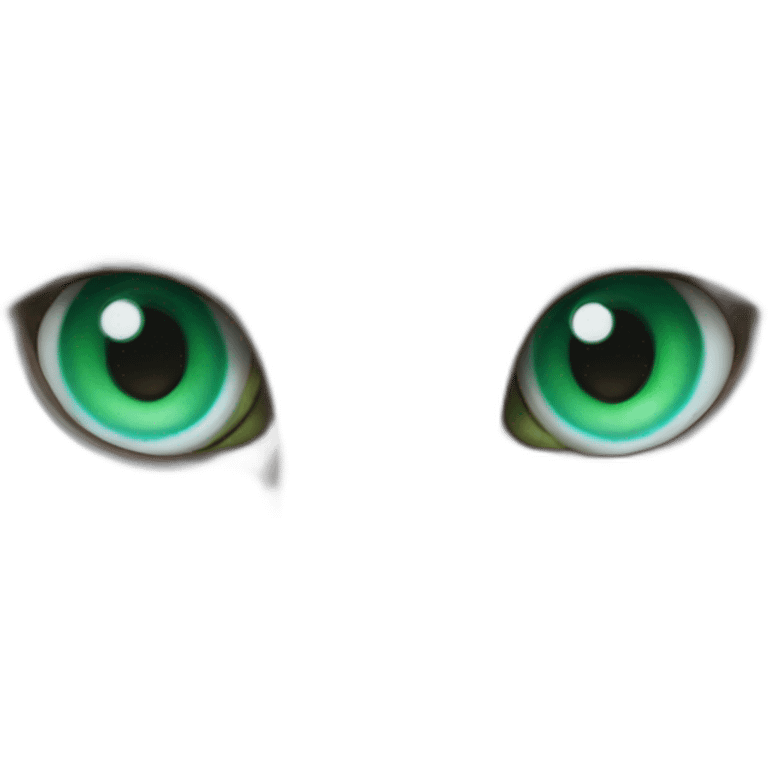 White cat right eye green and left eye blue emoji