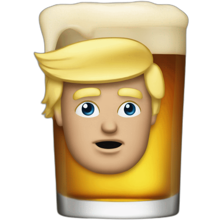 Trump drink beer emoji